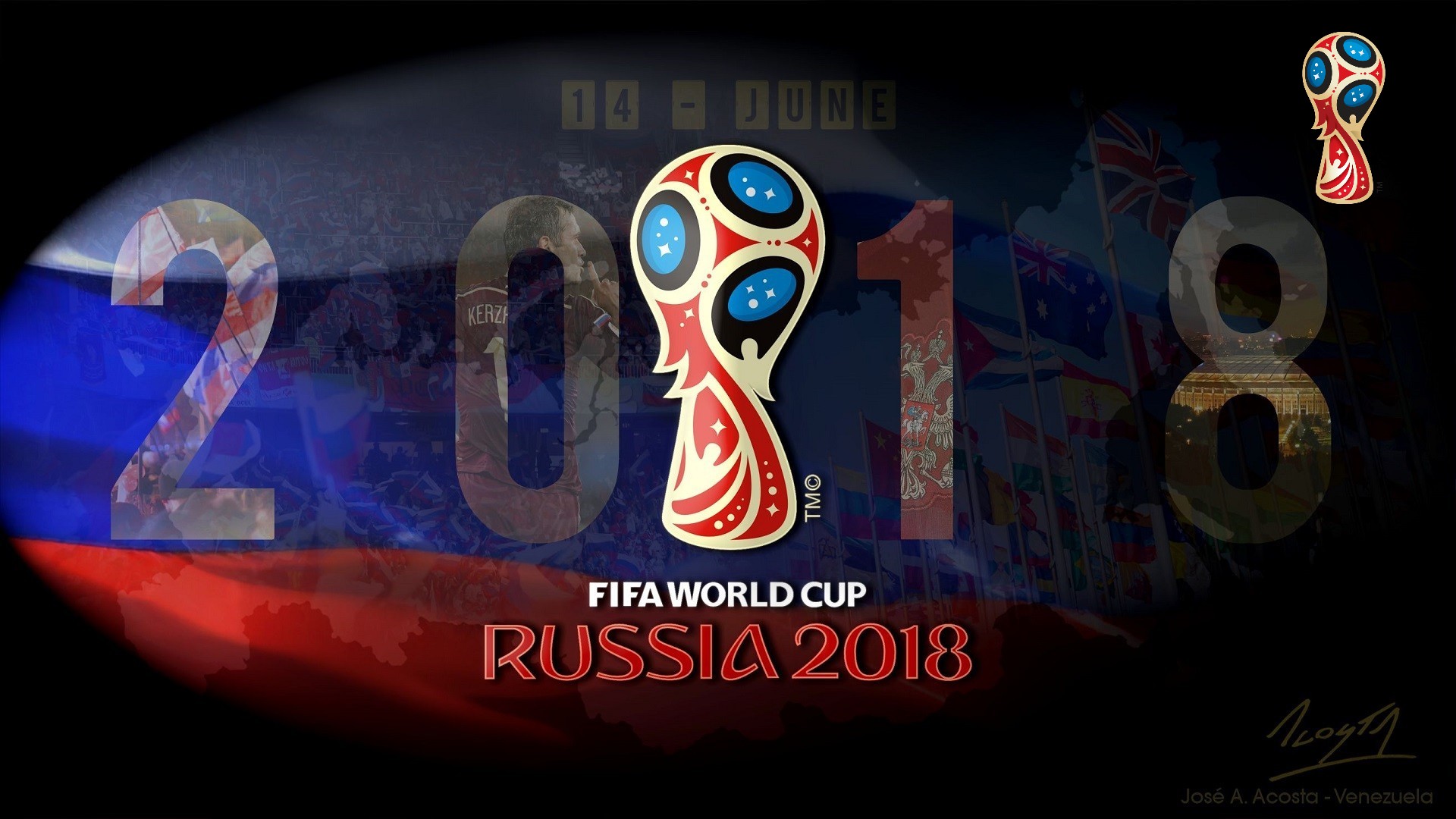 2018 World Cup Wallpaper with resolution 1920x1080 pixel. You can make this wallpaper for your Mac or Windows Desktop Background, iPhone, Android or Tablet and another Smartphone device