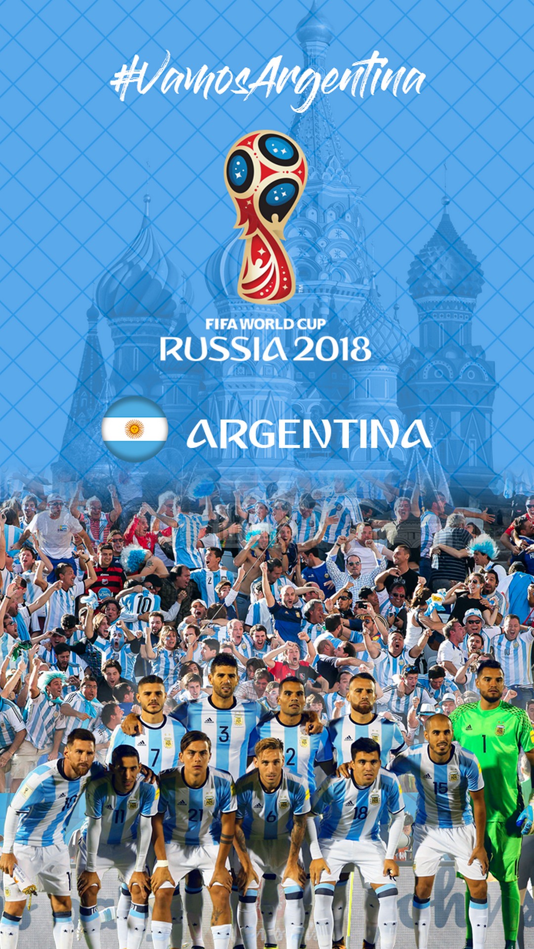 Argentina National Team HD Wallpaper For iPhone with resolution 1080x1920 pixel. You can make this wallpaper for your Mac or Windows Desktop Background, iPhone, Android or Tablet and another Smartphone device