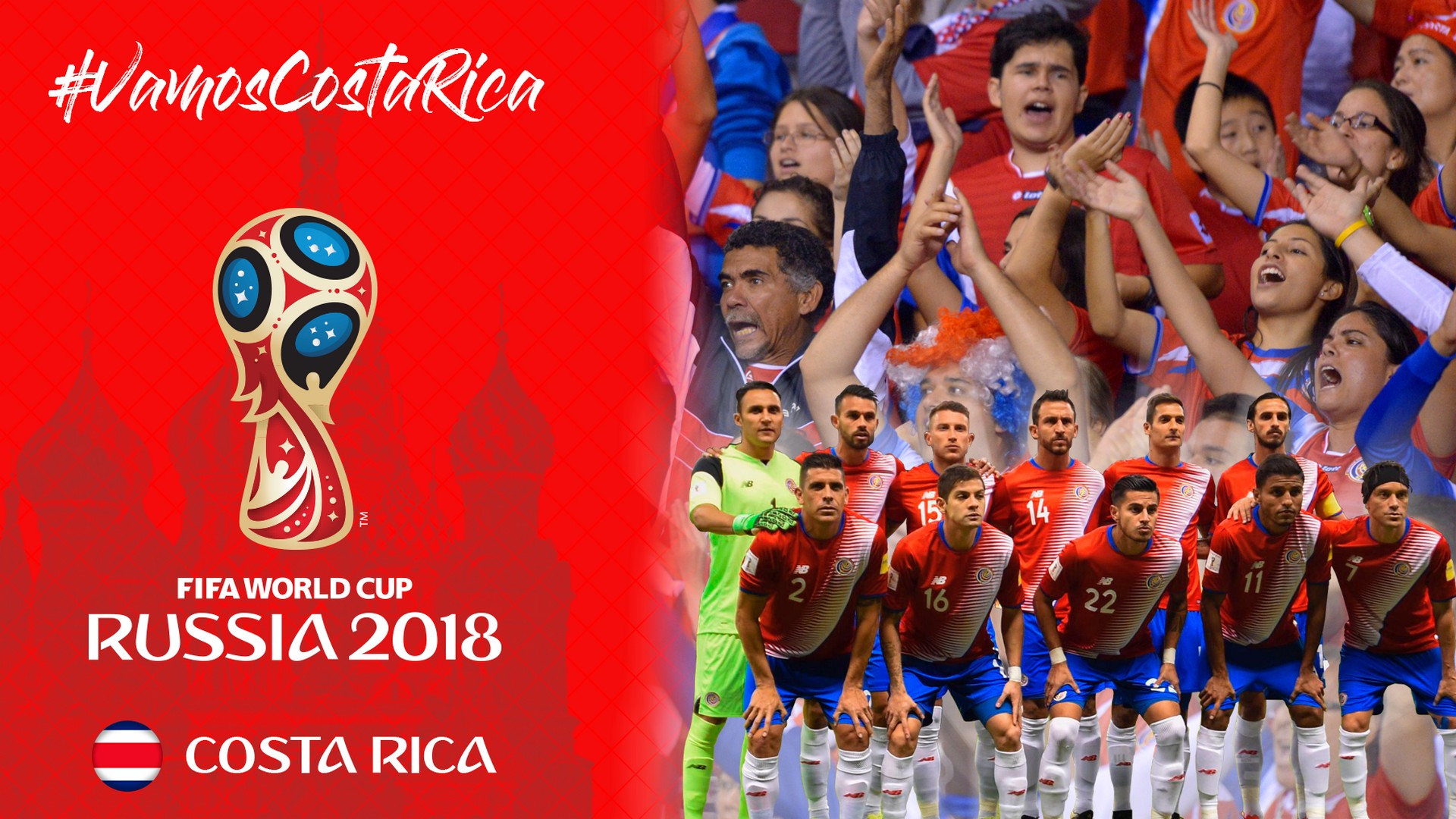 Costa Rica National Team Wallpaper HD with resolution 1920x1080 pixel. You can make this wallpaper for your Mac or Windows Desktop Background, iPhone, Android or Tablet and another Smartphone device