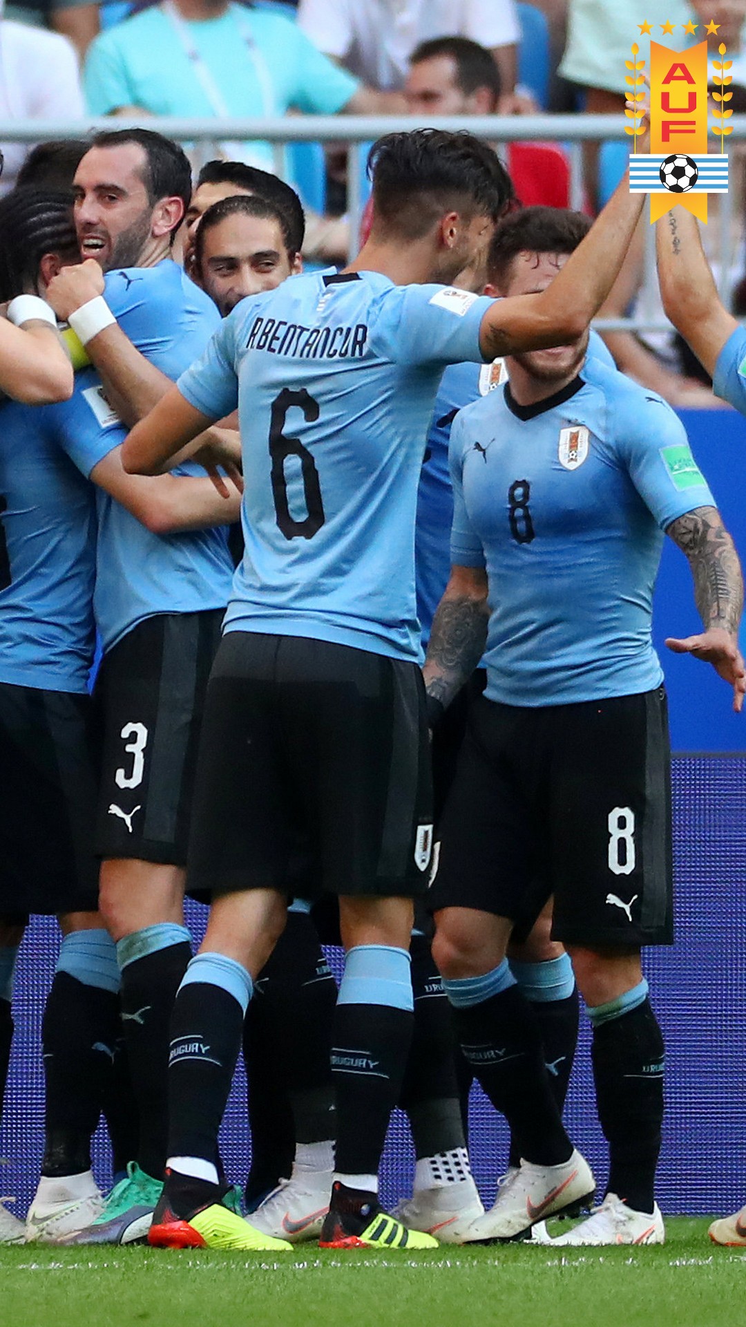 Uruguay National Team iPhone 8 Wallpaper With Resolution 1080X1920 pixel. You can make this wallpaper for your Mac or Windows Desktop Background, iPhone, Android or Tablet and another Smartphone device for free