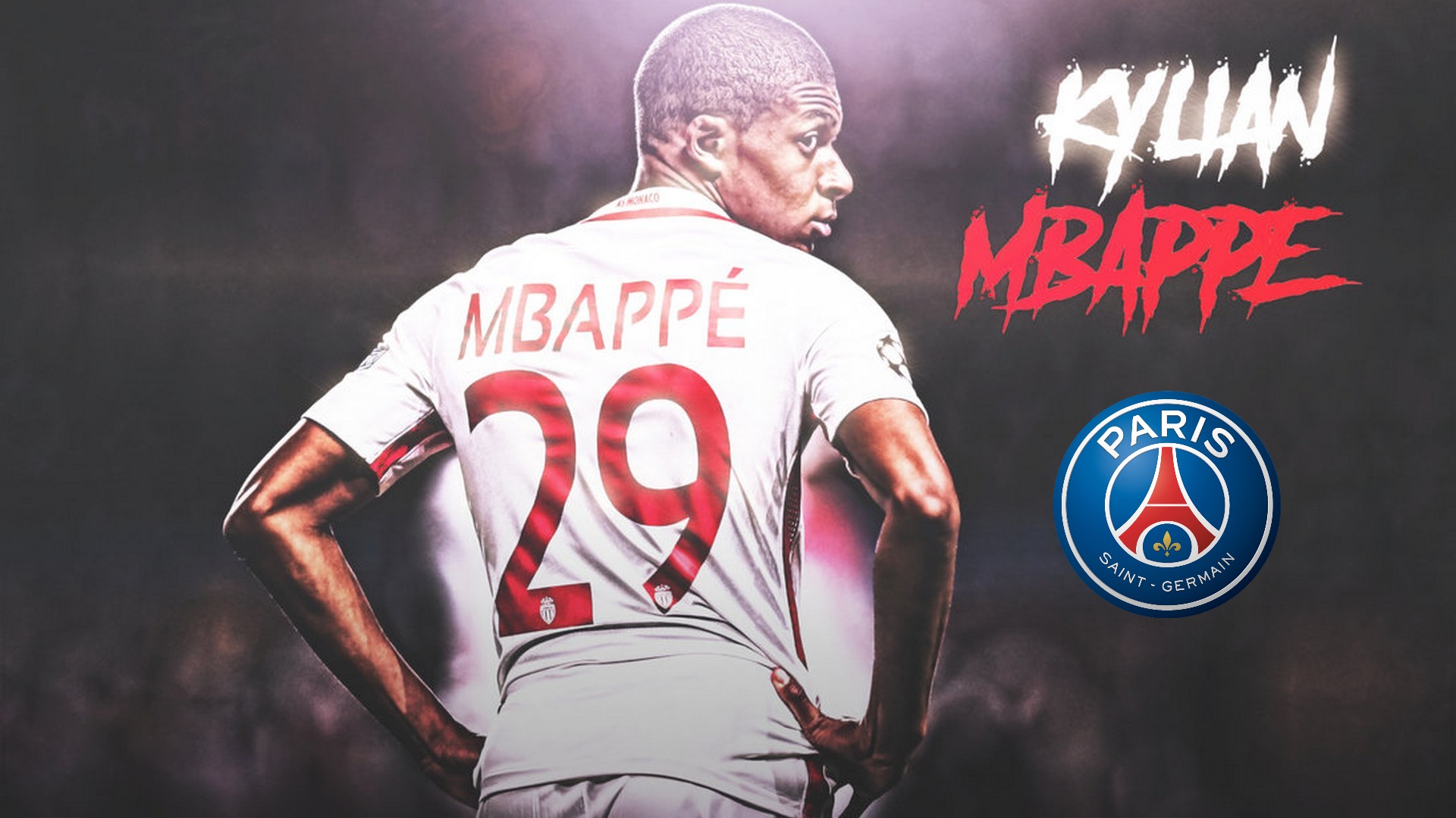 Kylian Mbappe PSG Wallpaper With Resolution 1920X1080 pixel. You can make this wallpaper for your Mac or Windows Desktop Background, iPhone, Android or Tablet and another Smartphone device for free