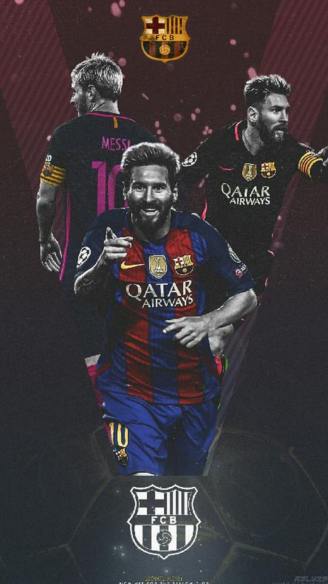 Lionel Messi Barcelona iPhone X Wallpaper with resolution 1080x1920 pixel. You can make this wallpaper for your Mac or Windows Desktop Background, iPhone, Android or Tablet and another Smartphone device