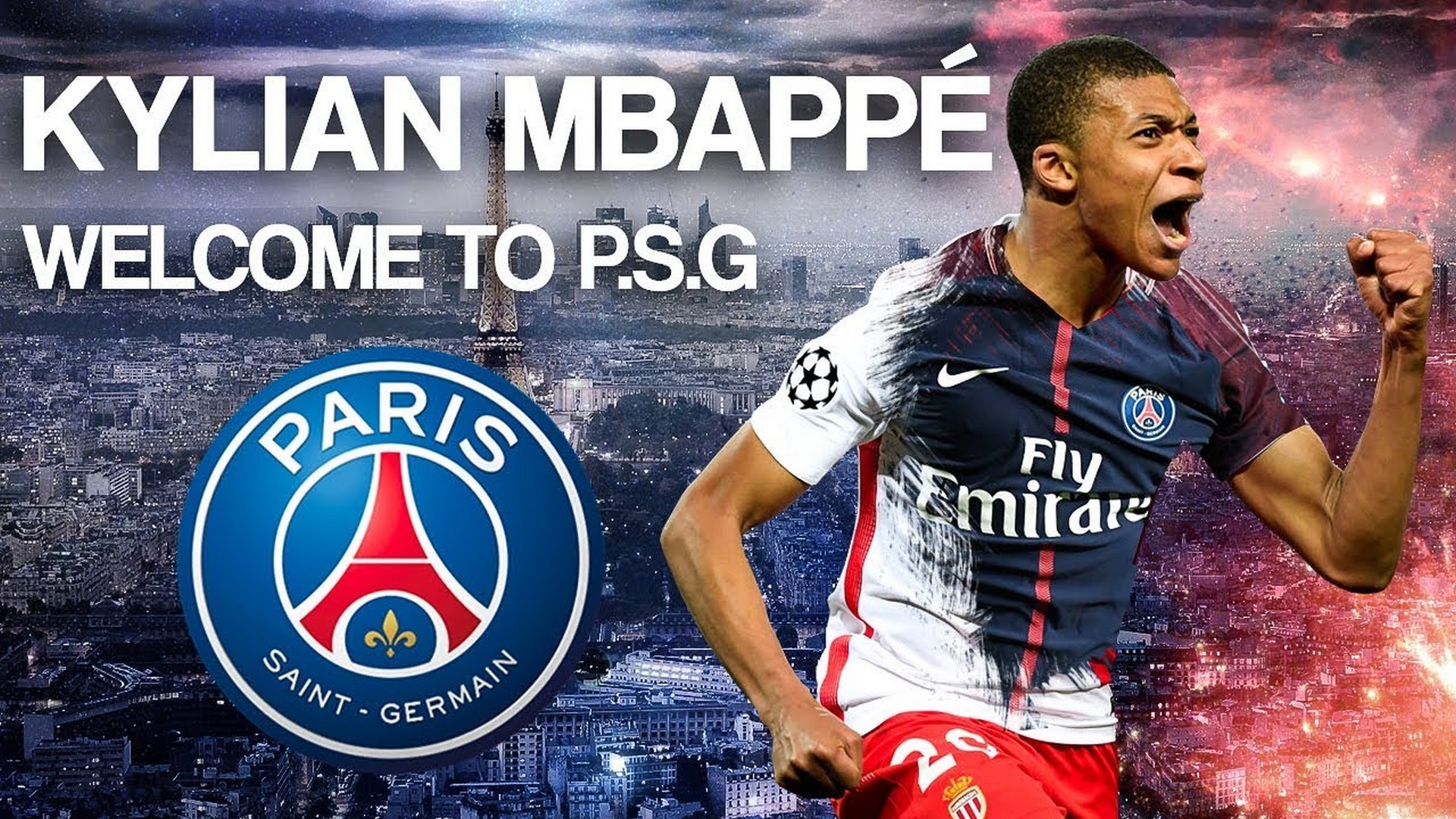 Mbappe Paris Saint-Germain Wallpaper with resolution 1920x1080 pixel. You can make this wallpaper for your Mac or Windows Desktop Background, iPhone, Android or Tablet and another Smartphone device