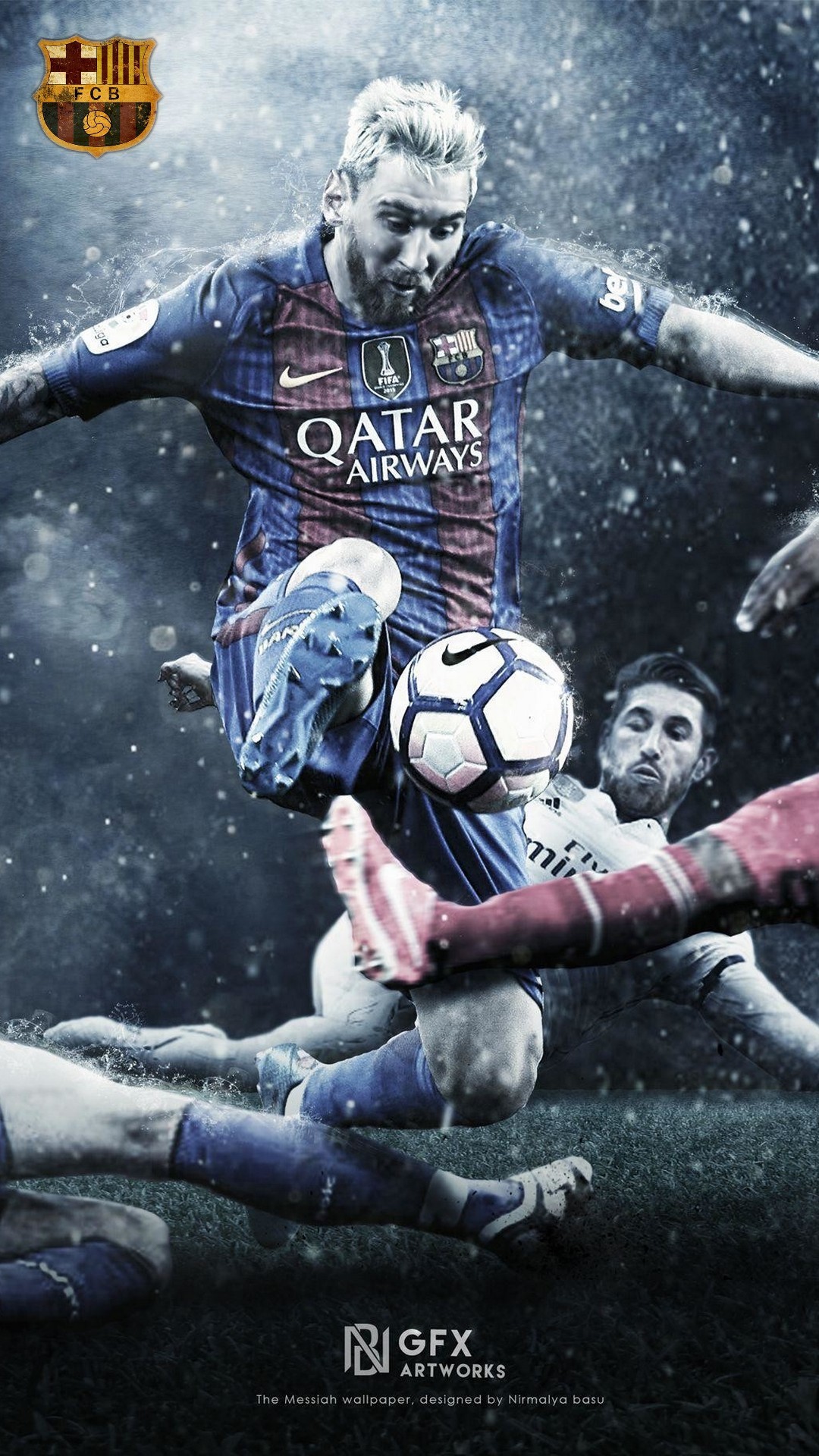 Messi HD Wallpaper For iPhone with resolution 1080x1920 pixel. You can make this wallpaper for your Mac or Windows Desktop Background, iPhone, Android or Tablet and another Smartphone device