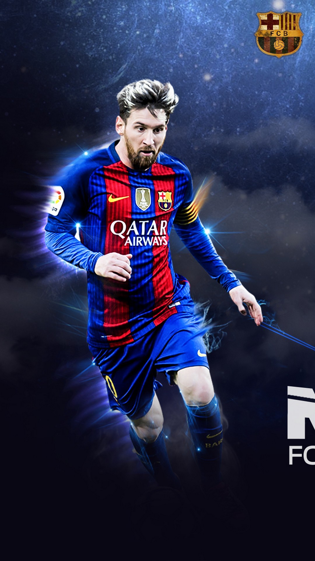 Messi iPhone 8 Wallpaper With Resolution 1080X1920 pixel. You can make this wallpaper for your Mac or Windows Desktop Background, iPhone, Android or Tablet and another Smartphone device for free