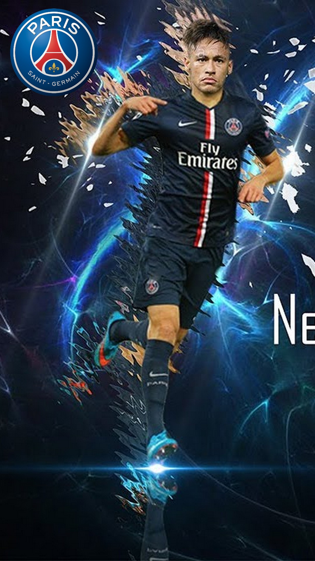 Neymar PSG iPhone 8 Wallpaper With Resolution 1080X1920 pixel. You can make this wallpaper for your Mac or Windows Desktop Background, iPhone, Android or Tablet and another Smartphone device for free