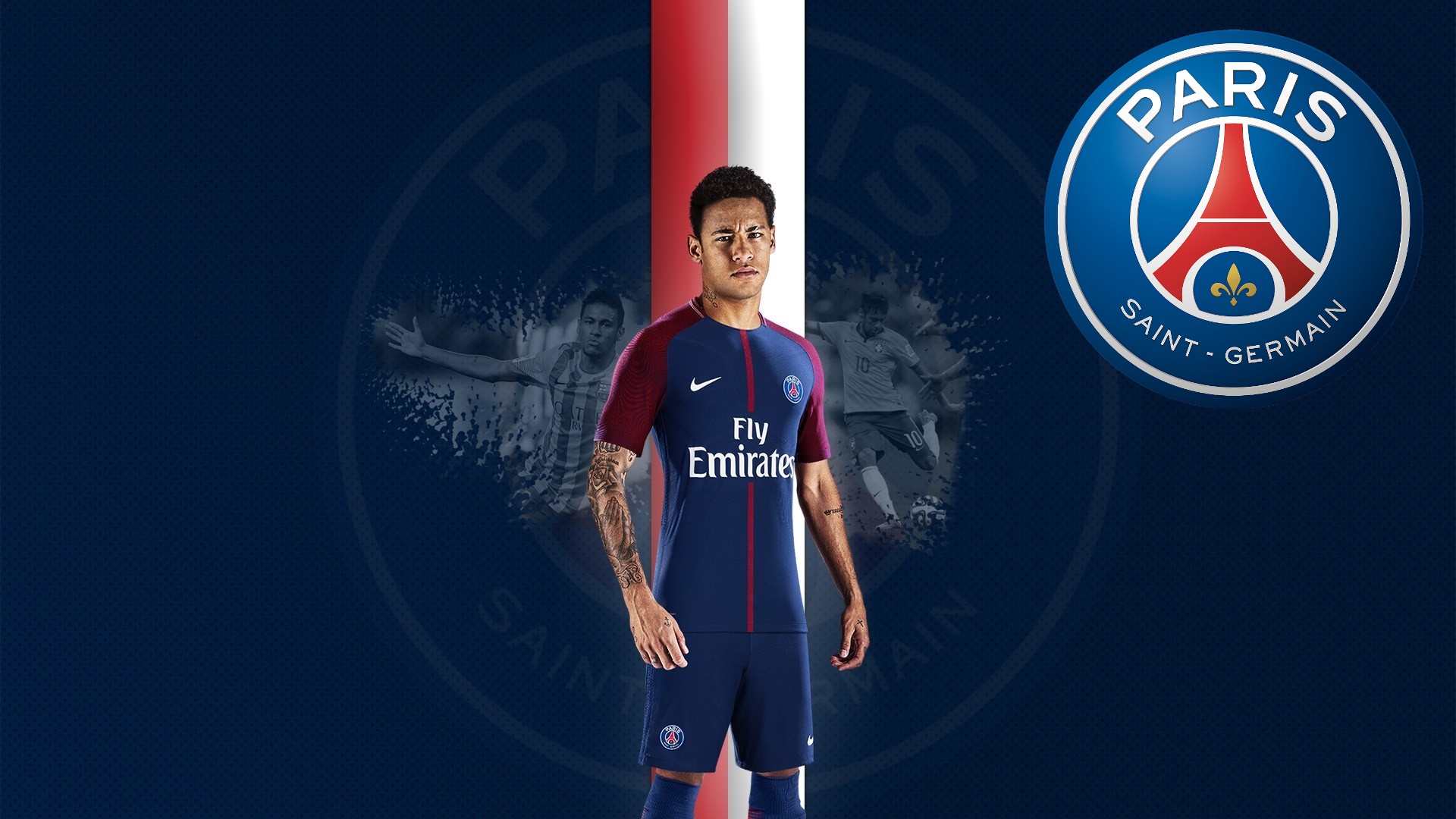 Neymar Paris Saint-Germain Desktop Wallpapers with resolution 1920x1080 pixel. You can make this wallpaper for your Mac or Windows Desktop Background, iPhone, Android or Tablet and another Smartphone device