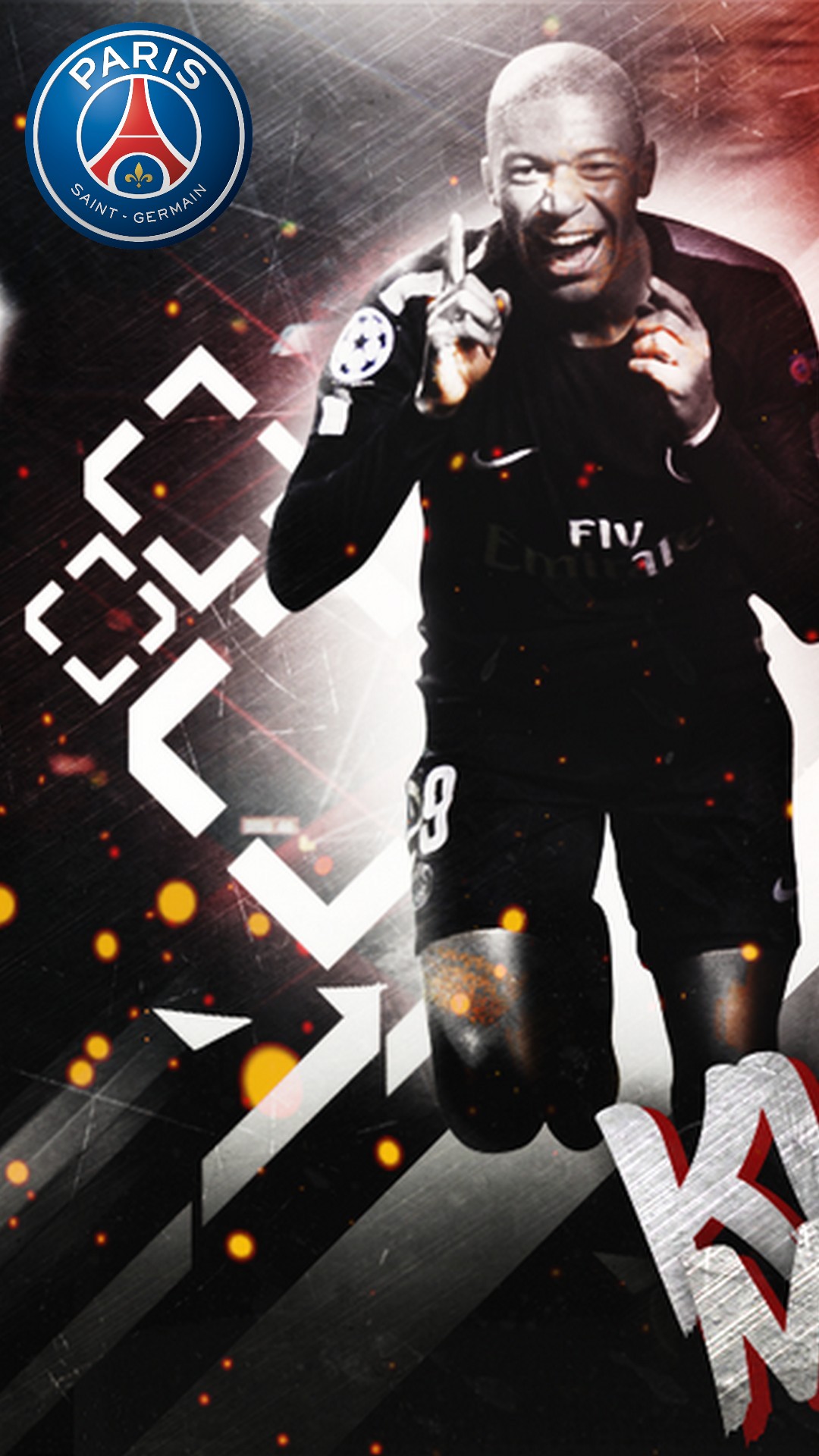 PSG Kylian Mbappe Wallpaper iPhone HD with resolution 1080x1920 pixel. You can make this wallpaper for your Mac or Windows Desktop Background, iPhone, Android or Tablet and another Smartphone device
