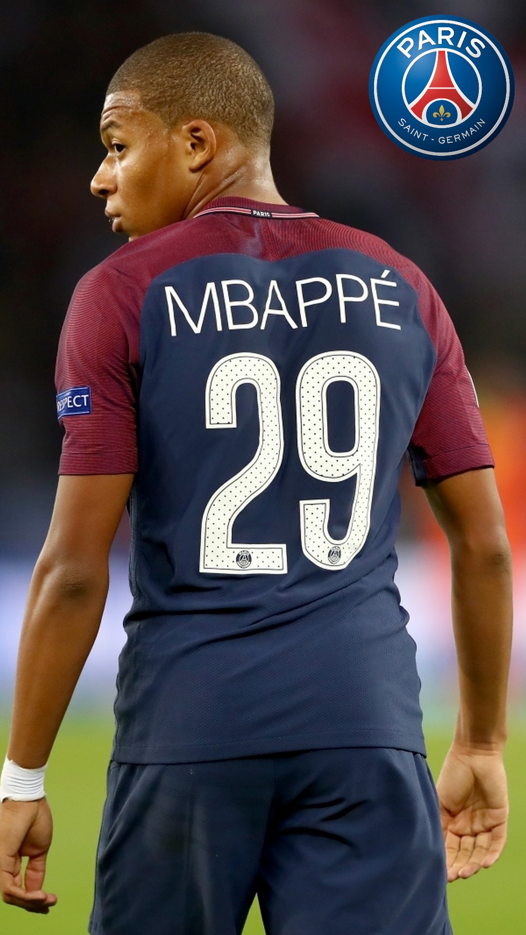 PSG Kylian Mbappe iPhone Wallpapers With Resolution 1080X1920 pixel. You can make this wallpaper for your Mac or Windows Desktop Background, iPhone, Android or Tablet and another Smartphone device for free