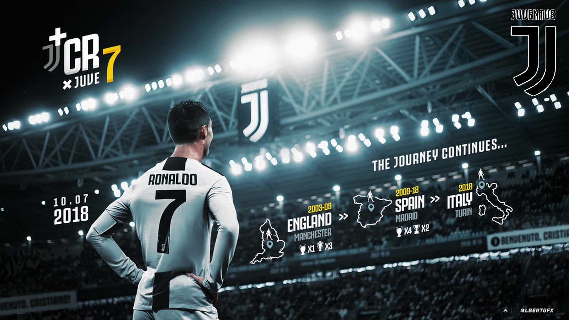 Ronaldo Juventus Wallpaper with resolution 1920x1080 pixel. You can make this wallpaper for your Mac or Windows Desktop Background, iPhone, Android or Tablet and another Smartphone device