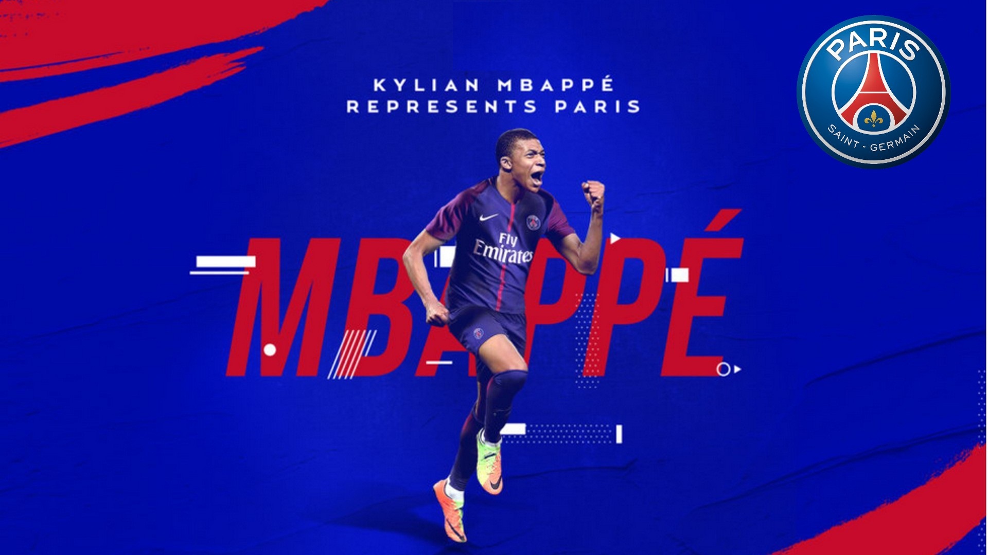 Wallpaper Desktop Kylian Mbappe PSG HD with resolution 1920x1080 pixel. You can make this wallpaper for your Mac or Windows Desktop Background, iPhone, Android or Tablet and another Smartphone device