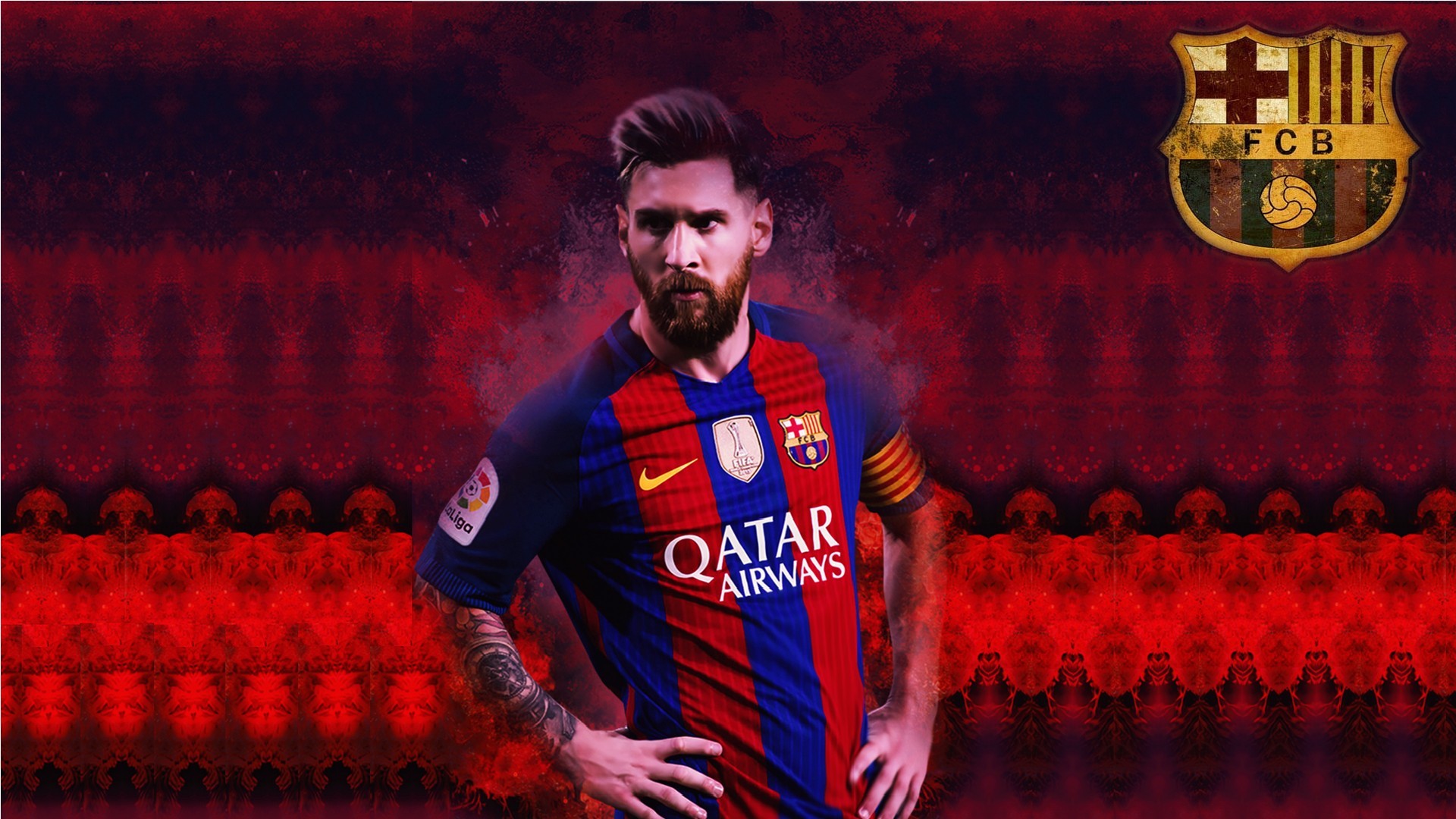 Wallpaper Desktop Lionel Messi Barcelona HD With Resolution 1920X1080 pixel. You can make this wallpaper for your Mac or Windows Desktop Background, iPhone, Android or Tablet and another Smartphone device for free