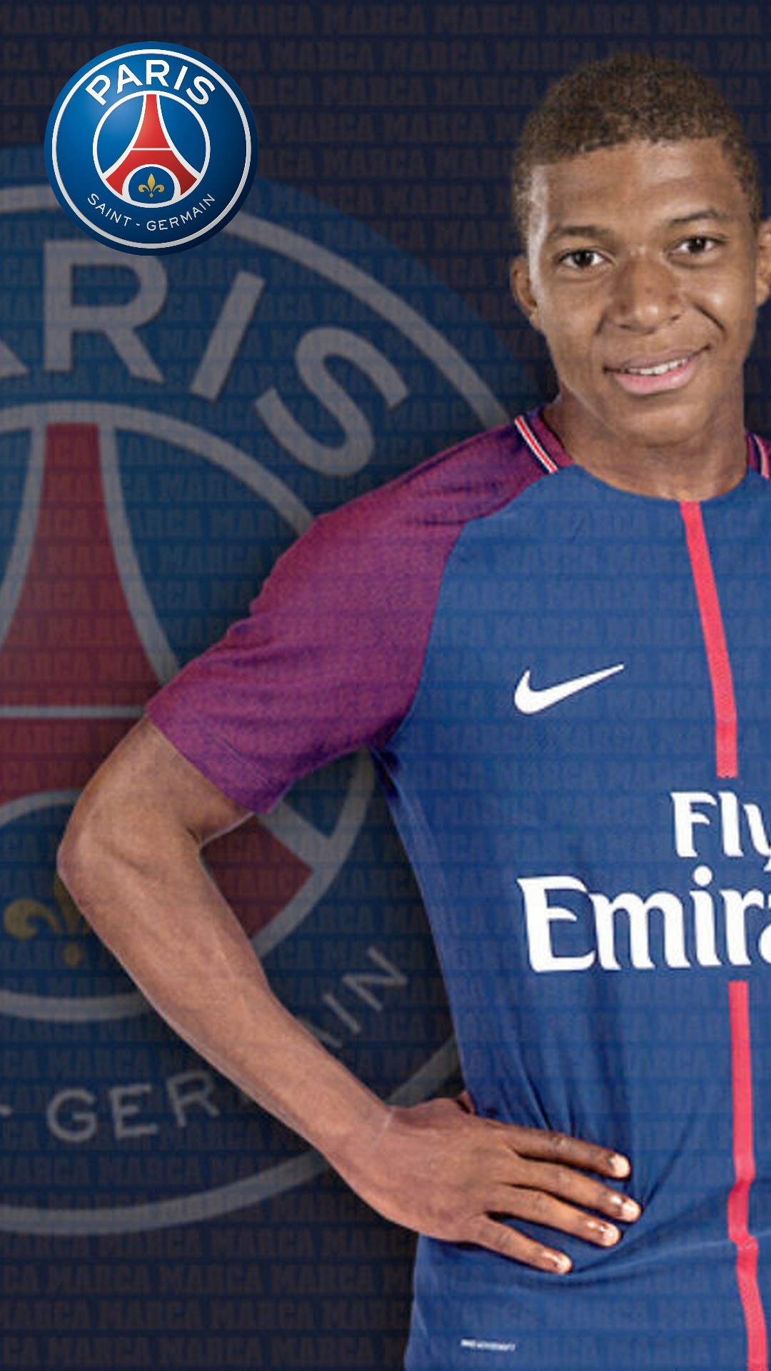 Wallpaper Mbappe Paris Saint-Germain iPhone With Resolution 1080X1920 pixel. You can make this wallpaper for your Mac or Windows Desktop Background, iPhone, Android or Tablet and another Smartphone device for free