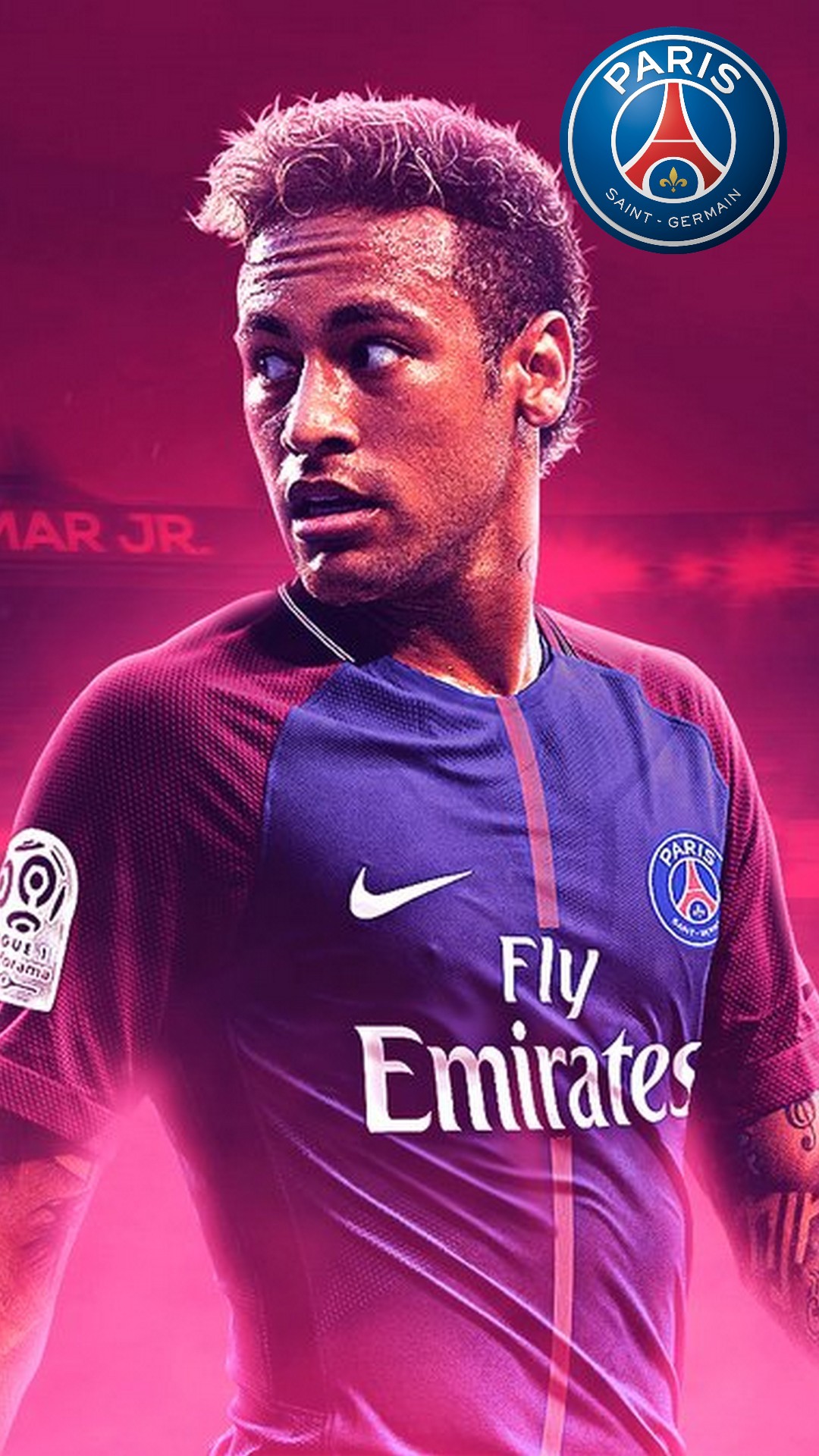 iPhone Wallpaper HD Neymar PSG With Resolution 1080X1920 pixel. You can make this wallpaper for your Mac or Windows Desktop Background, iPhone, Android or Tablet and another Smartphone device for free
