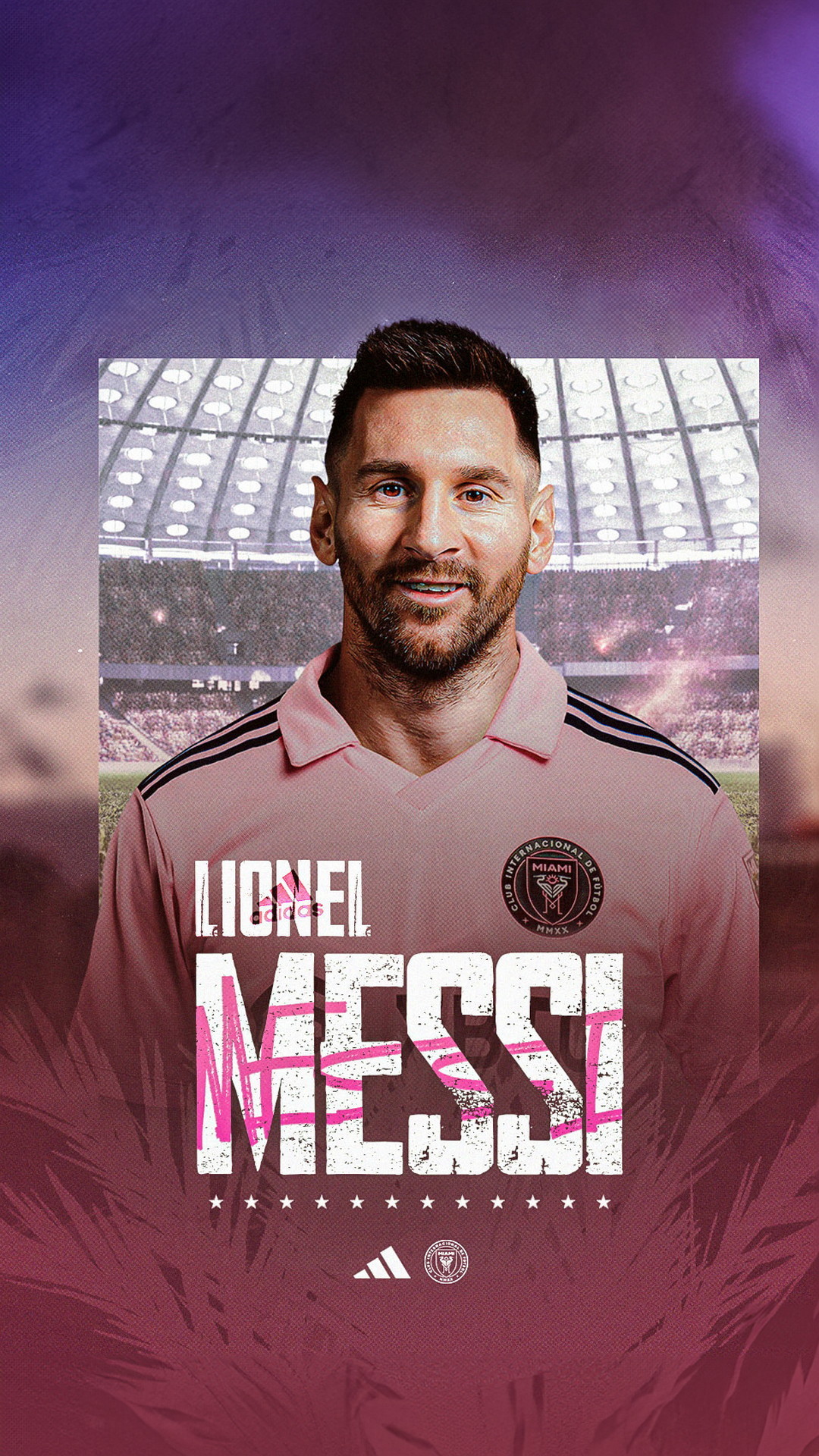 Lionel Messi Inter Miami Wallpaper iPhone HD with high-resolution 1080x1920 pixel. You can use this wallpaper for your Desktop Computers, Mac Screensavers, Windows Backgrounds, iPhone Wallpapers, Tablet or Android Lock screen and another Mobile device